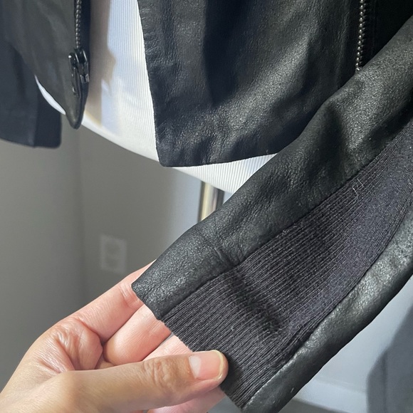 Vince Light Weight Leather Scuba Jacket - Picture 6 of 6